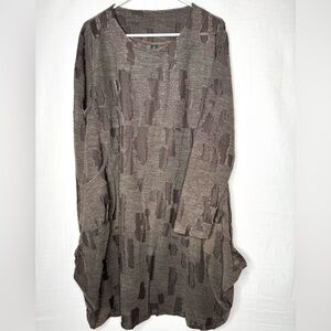 Sacred Threads Women Brown Tunic Top One Sz Lagenlook Artsy Boho Hippie Earthy